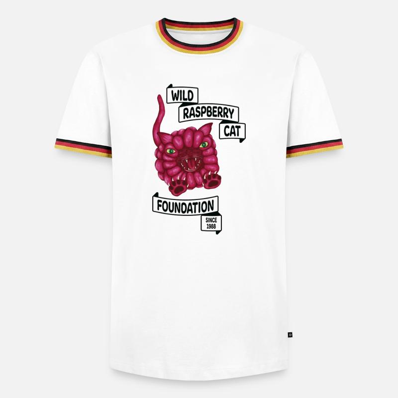 Raspberry the cat - Men's Ringer Shirt - white/tricolour