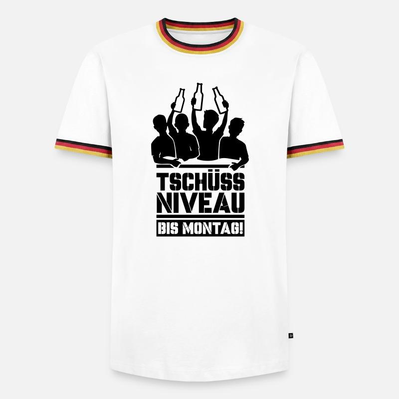 Bye bye level until Monday - Men's Ringer Shirt - white/tricolour