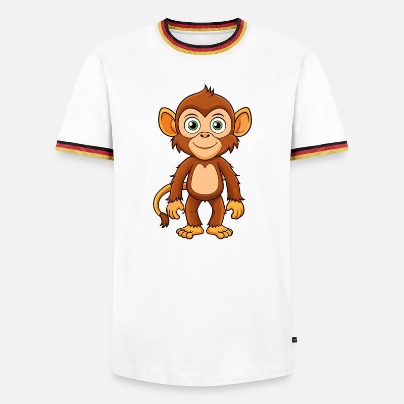 Monkey - Men's Ringer Shirt - white/tricolour