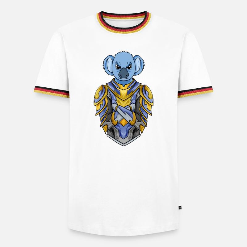 Knight Koala Crusader - Men's Ringer Shirt - white/tricolour
