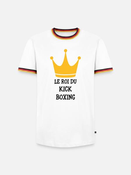 Kickboxing / Kick-Boxeur / Kick Boxing / - T-shirt contrasté Homme - blanc/tricolore