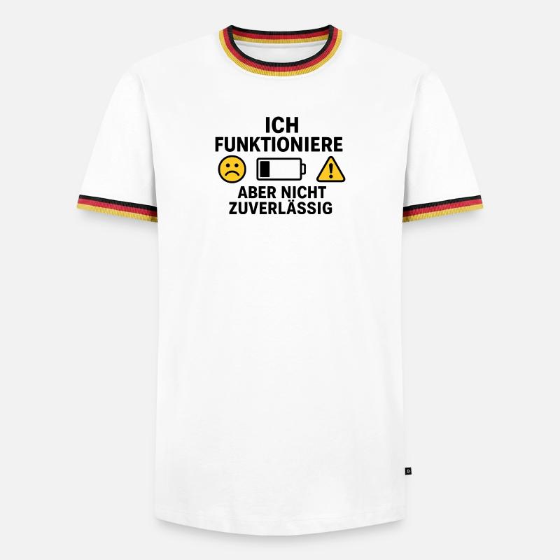 I just don't work reliably - Men's Ringer Shirt - white/tricolour