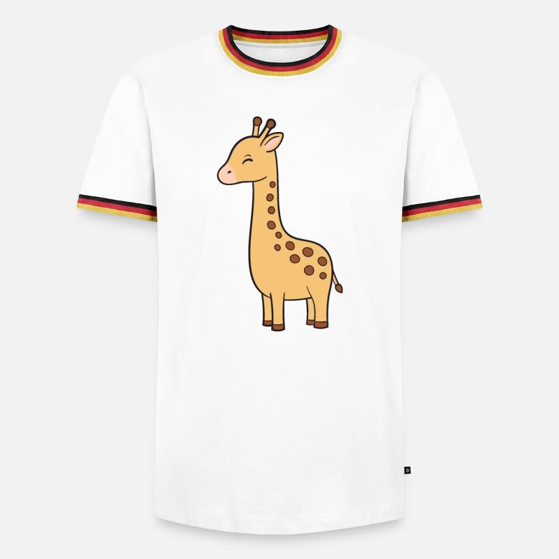 Girafe - T-shirt contrasté Homme - blanc/tricolore