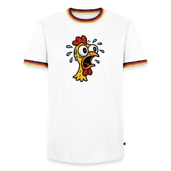 Trying to Hendl this Spruch - Männer Kontrast-T-Shirt - Weiß/Dreifarbig - Vorne - AI Model Female 172 light (172cm) & AI Model Male 185 light (185cm)