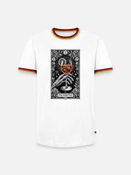 The Aperitivo (Spritz) – Mystic Tarot Card - Men's Ringer Shirt - white/tricolour