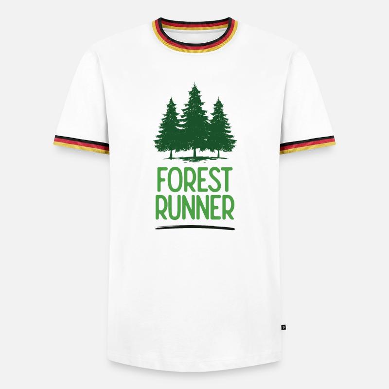 Forest Runner - Men's Ringer Shirt - white/tricolour