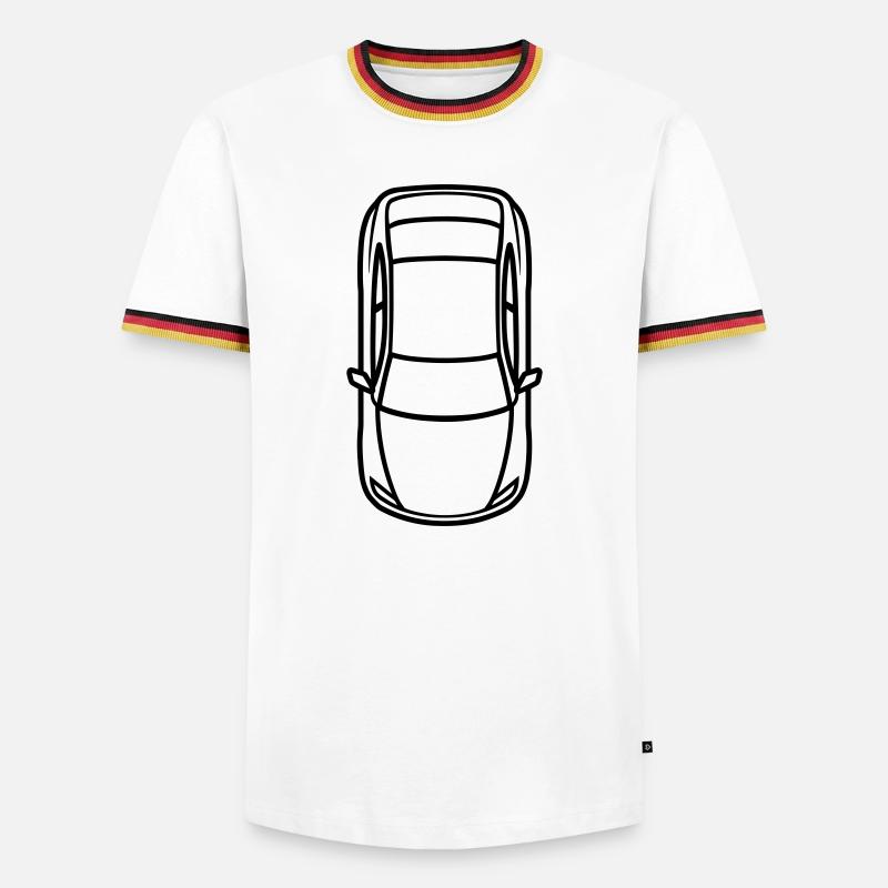 Auto - Männer Kontrast-T-Shirt - Weiß/Dreifarbig