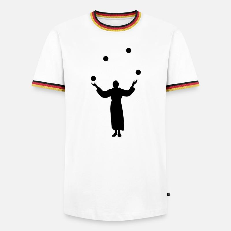 Juggling - Men's Ringer Shirt - white/tricolour