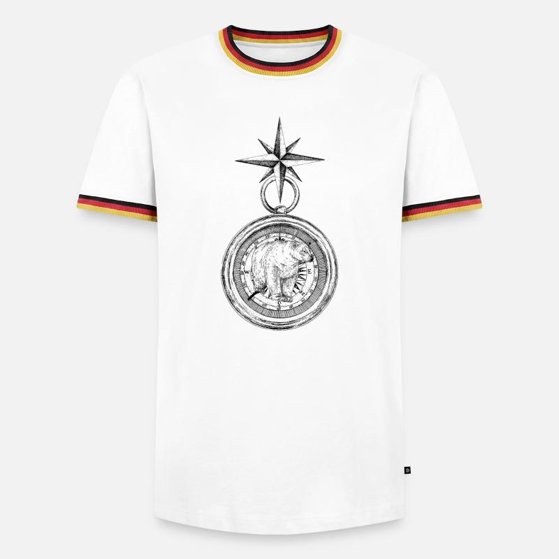 ARCTIC COMPASS - Men's Ringer Shirt - white/tricolour