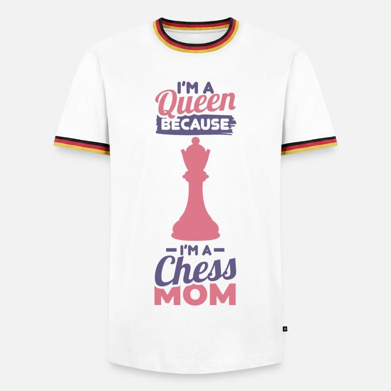 Schach Mutter - Männer Kontrast-T-Shirt - Weiß/Dreifarbig