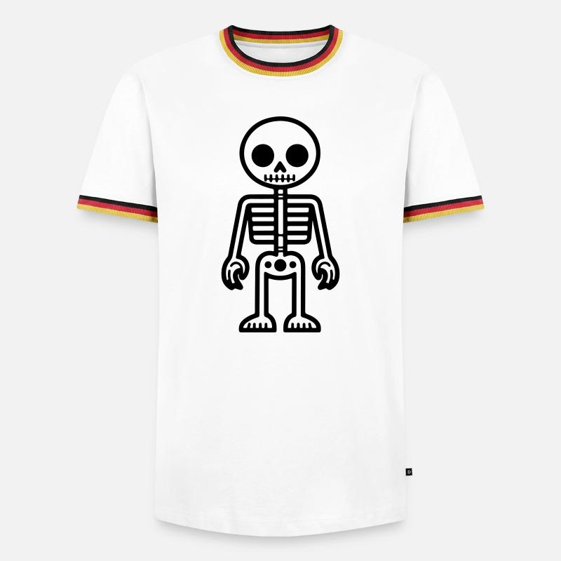 Skeleton Comic - Men's Ringer Shirt - white/tricolour