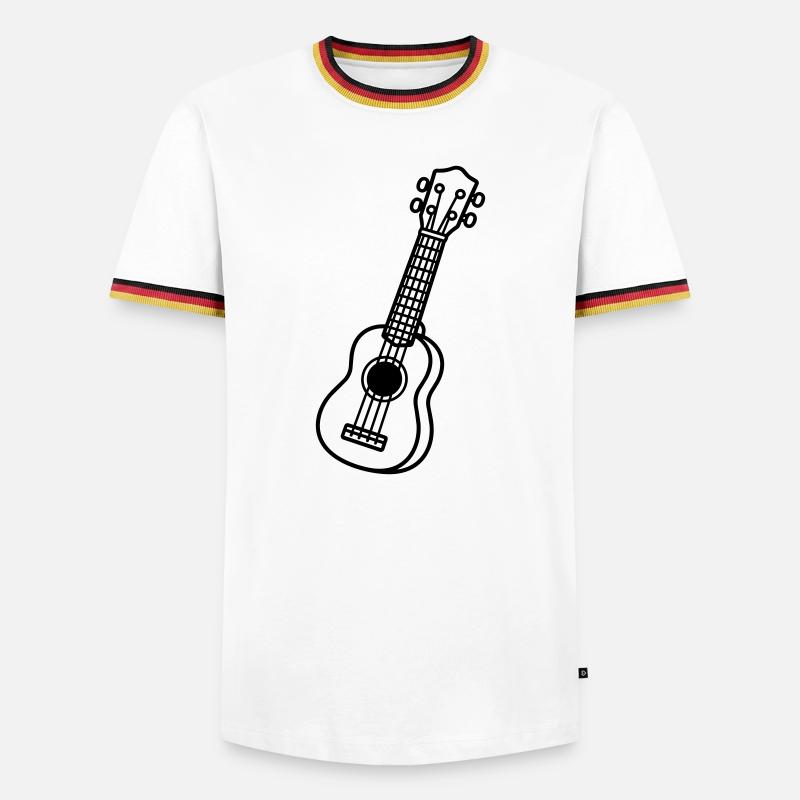 ukulele - Men's Ringer Shirt - white/tricolour