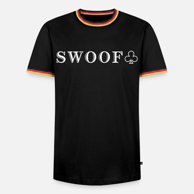 Please upload design - Men's Ringer Shirt - black/tricolour