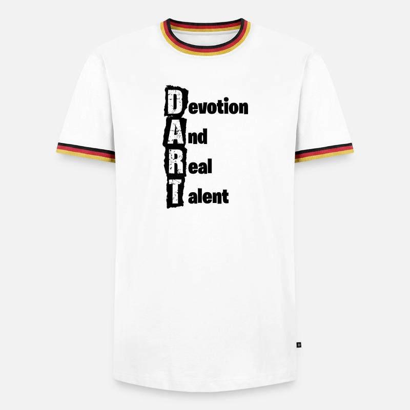 Dart,Darts,Devotion and real Talent - Men's Ringer Shirt - white/tricolour