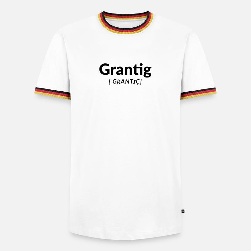 grumpy - Men's Ringer Shirt - white/tricolour