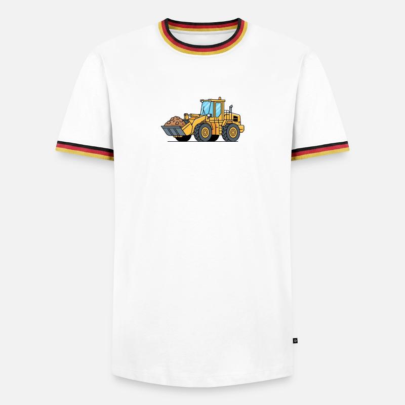 Radlader Baumaschine - Männer Kontrast-T-Shirt - Weiß/Dreifarbig