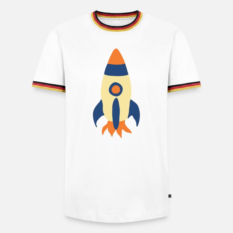 Rocket - Men's Ringer Shirt - white/tricolour
