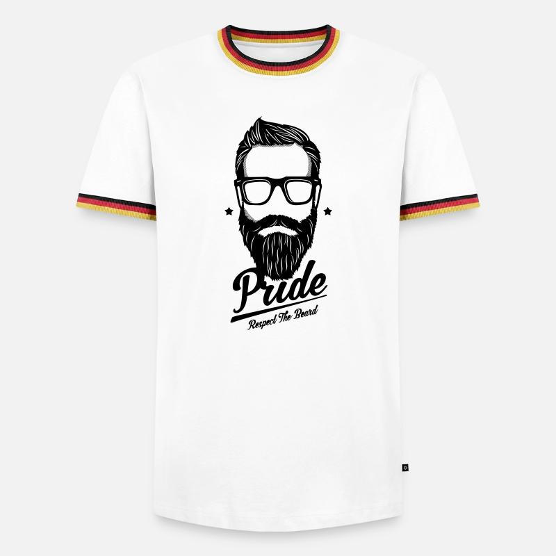 Bart - Respect the beard - Men's Ringer Shirt - white/tricolour