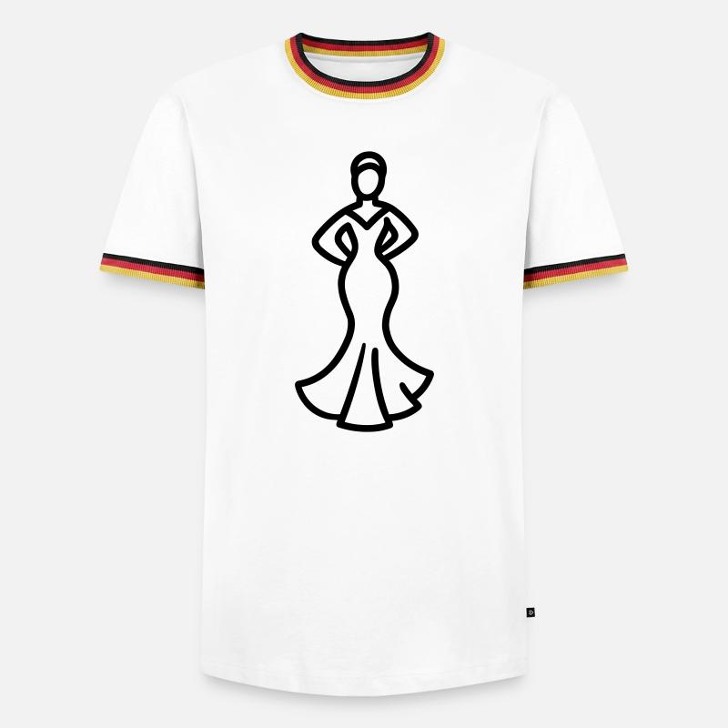 Flamenco - Men's Ringer Shirt - white/tricolour