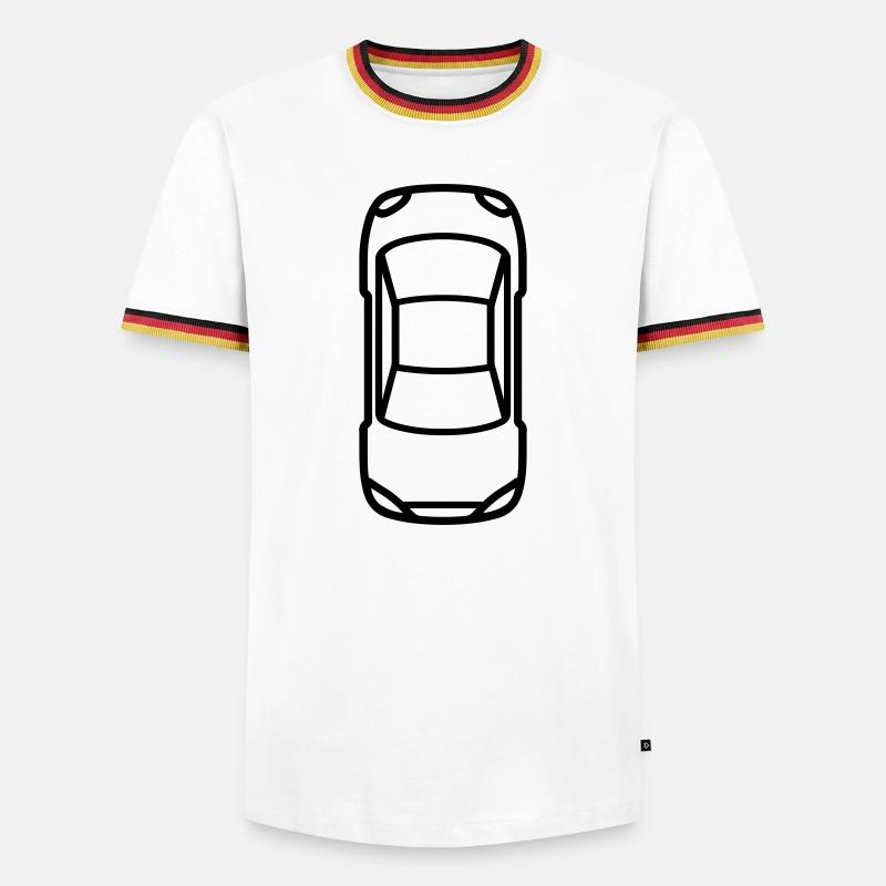 Auto - Männer Kontrast-T-Shirt - Weiß/Dreifarbig