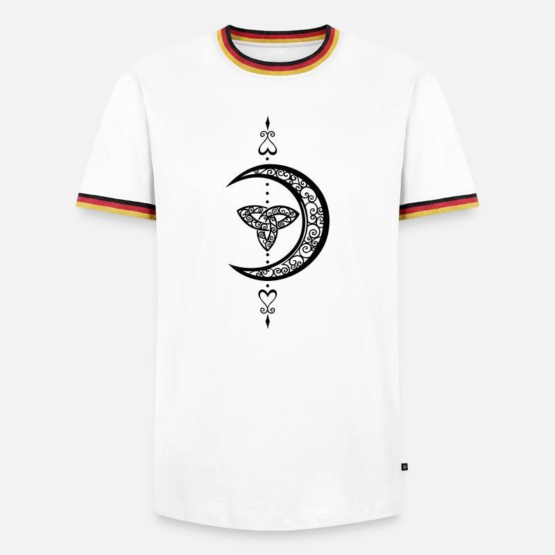 Mond Celtic Trinity Moon - Men's Ringer Shirt - white/tricolour