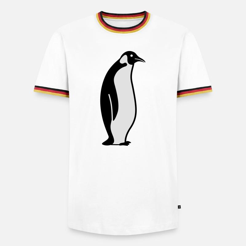 penguin - Men's Ringer Shirt - white/tricolour