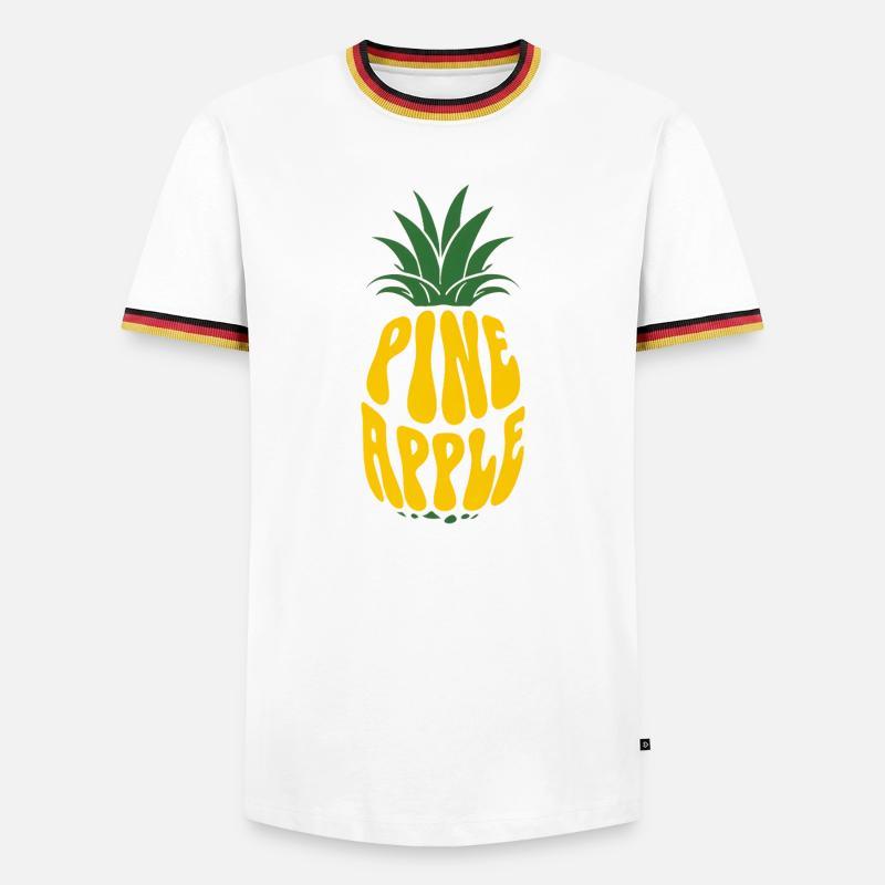 Pineapple Fruit Ananas Obst - Men's Ringer Shirt - white/tricolour