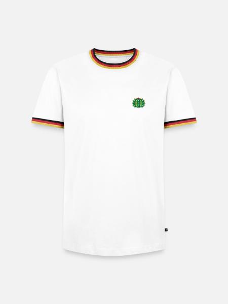 Kaktus 2 - Männer Kontrast-T-Shirt - Weiß/Dreifarbig
