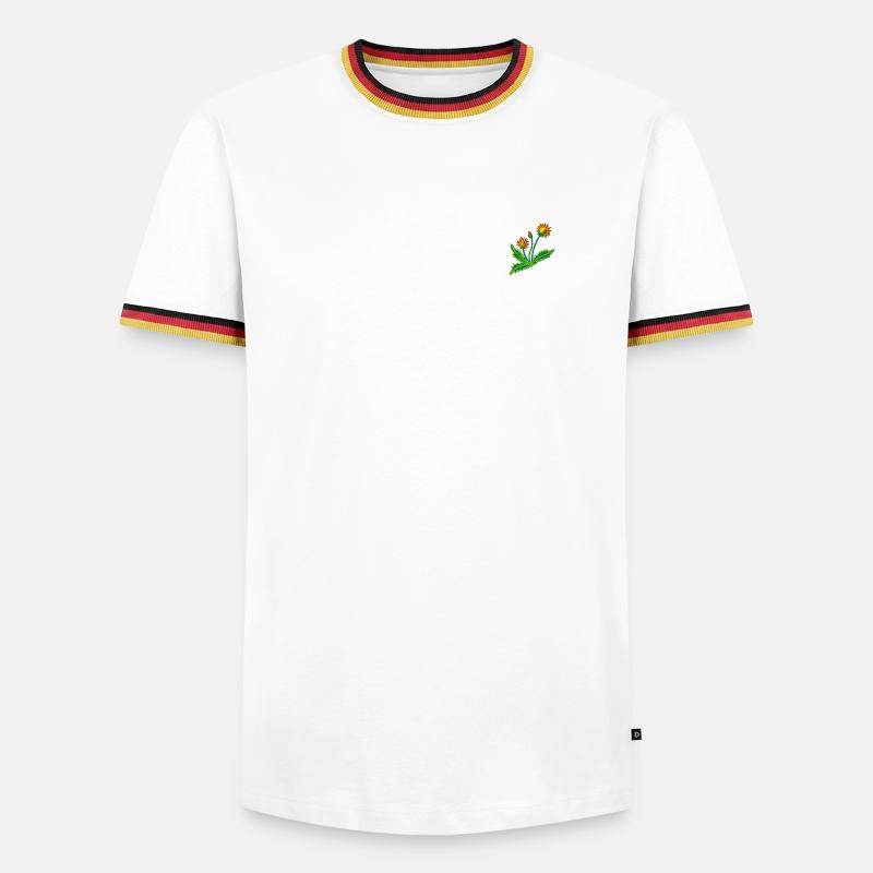 Dandelion - Männer Kontrast-T-Shirt - Weiß/Dreifarbig