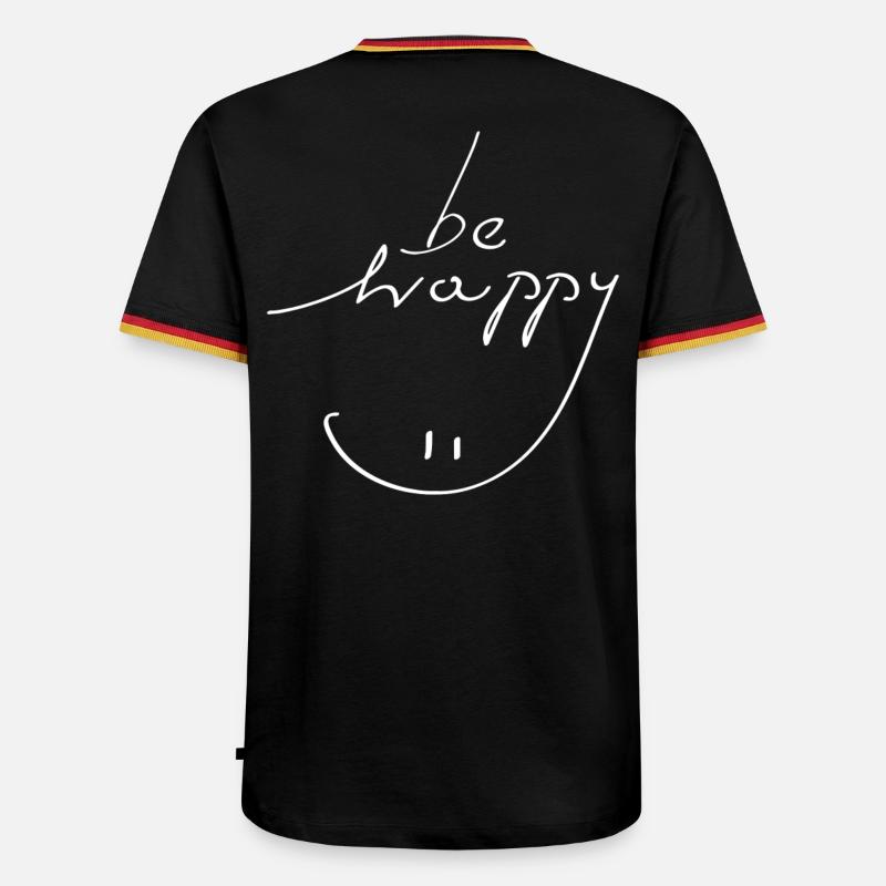 be happy smile - Men's Ringer Shirt - black/tricolour