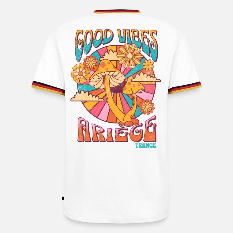 Good Vibes in Ariège - Men's Ringer Shirt - white/tricolour