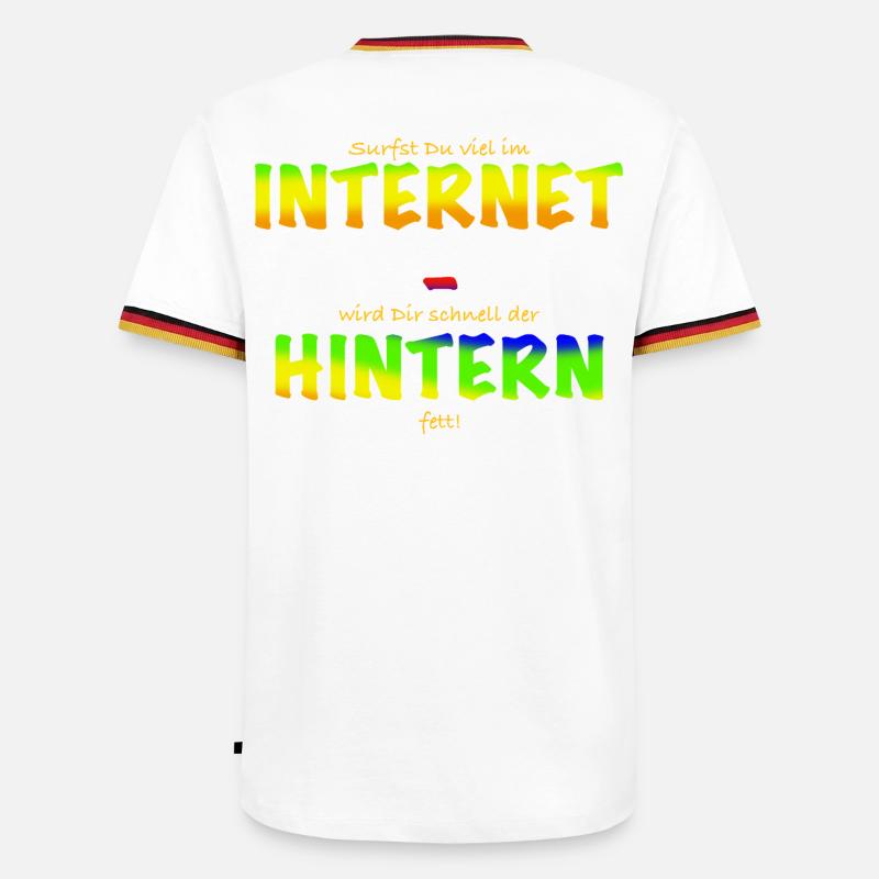 Internet butt - Men's Ringer Shirt - white/tricolour