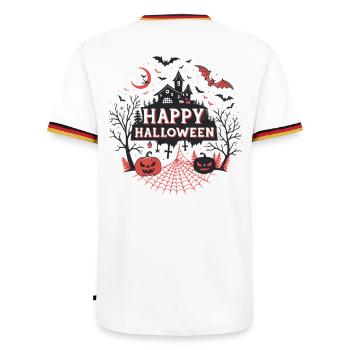 Dark Night Halloween Castle - Men's Ringer Shirt - white/tricolour - Back - AI Model Male 185 light (185cm)