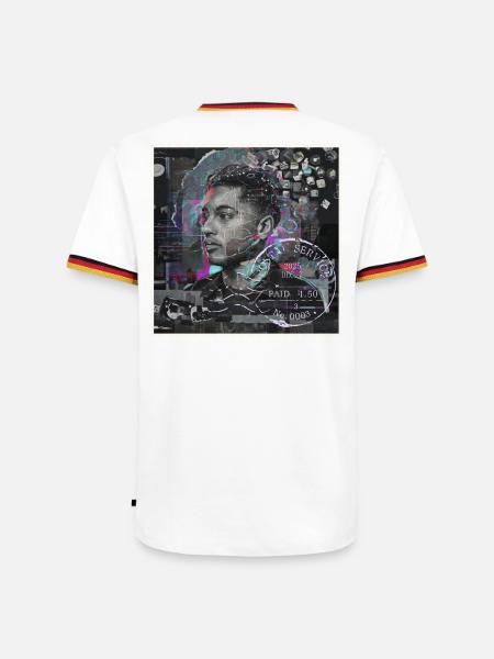 BRIEFMARKENJAHR 2010 - Männer Kontrast-T-Shirt - Weiß/Dreifarbig
