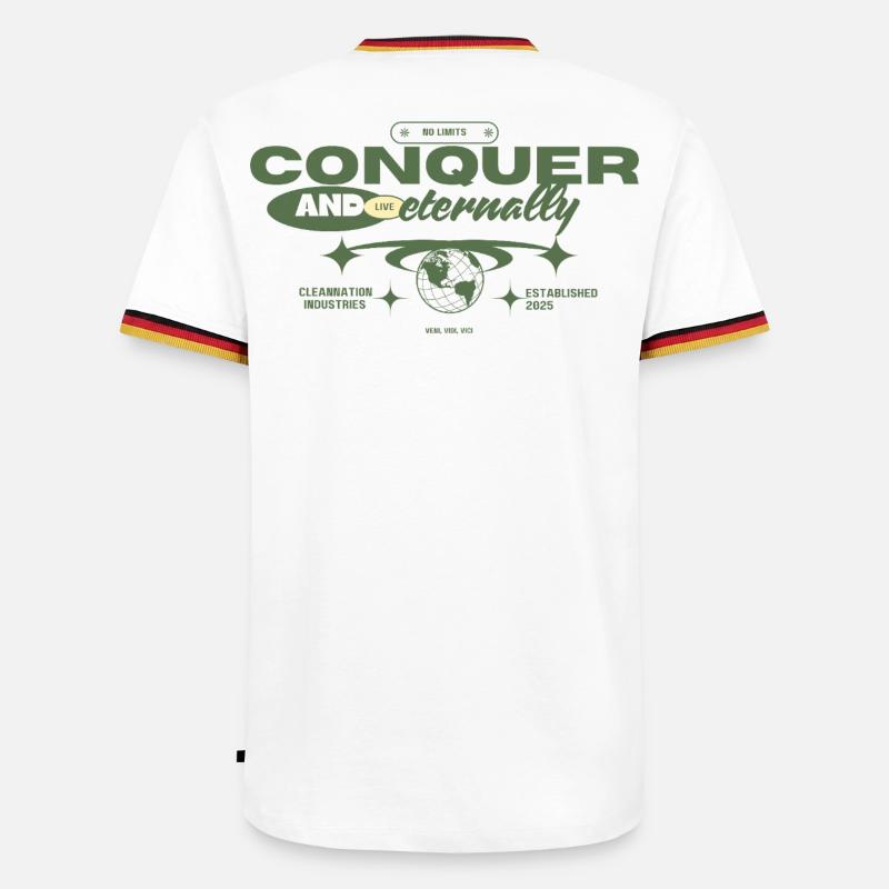 Conquer - Men's Ringer Shirt - white/tricolour