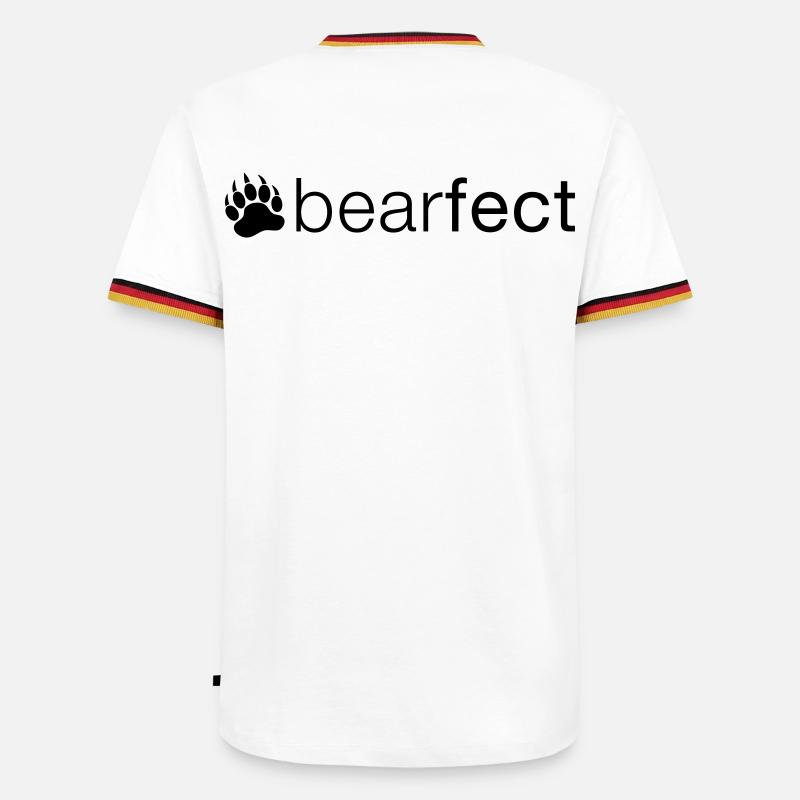 Bearfect - Männer Kontrast-T-Shirt - Weiß/Dreifarbig