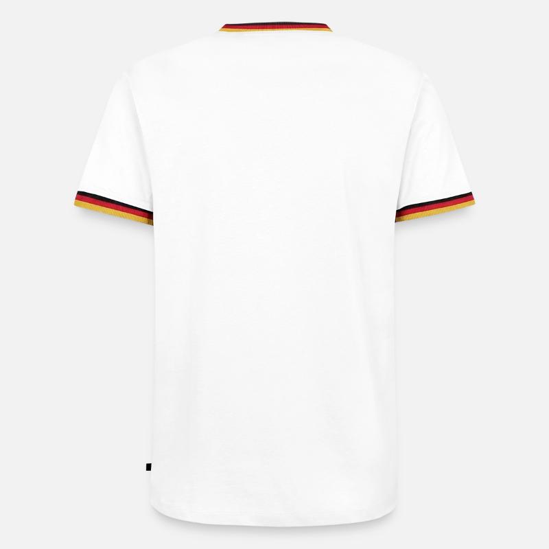 Sicherheit - Männer Kontrast-T-Shirt - Weiß/Dreifarbig