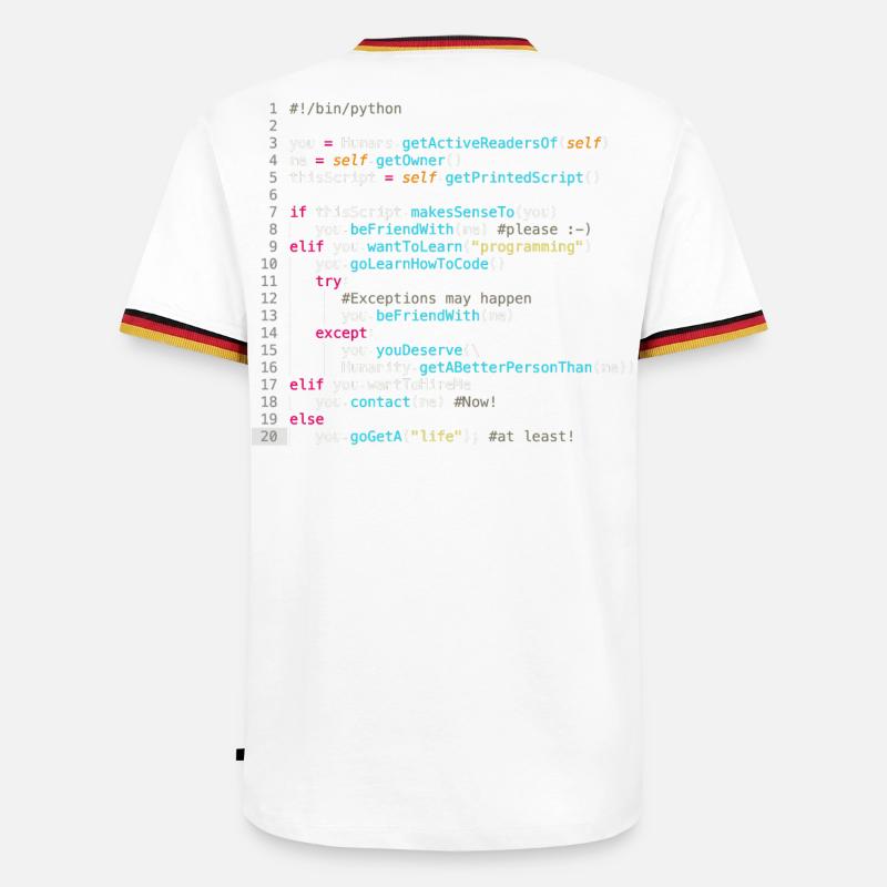 Be friends with programmers (in Python) - Men's Ringer Shirt - white/tricolour