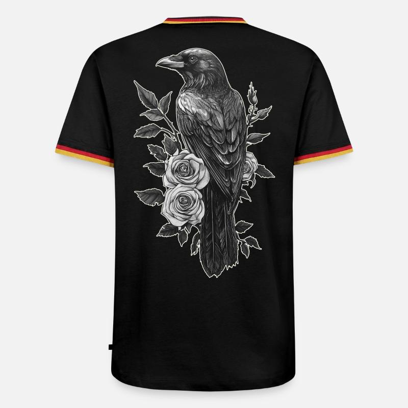 Raven - Men's Ringer Shirt - black/tricolour