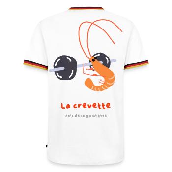 The shrimp puffs up - Men's Ringer Shirt - white/tricolour - Back - AI Model Male 185 light (185cm)