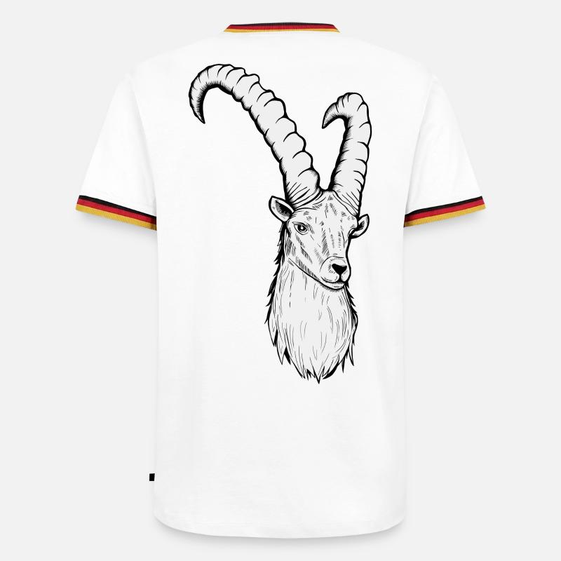 Steinbock Sternzeichen - Männer Kontrast-T-Shirt - Weiß/Dreifarbig