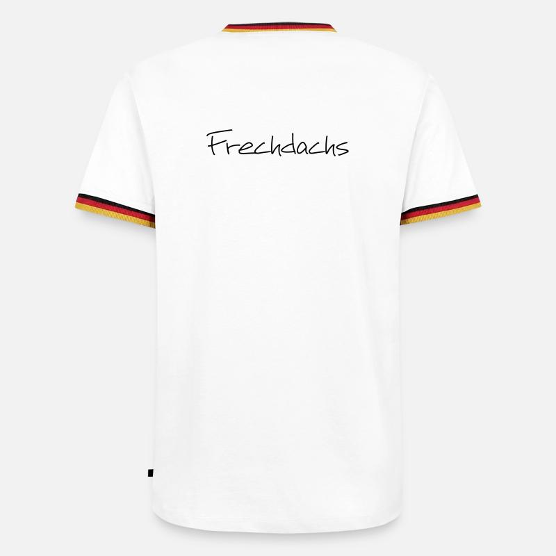 Frechdachs Kind Kleinkind frech Geschenk - Männer Kontrast-T-Shirt - Weiß/Dreifarbig