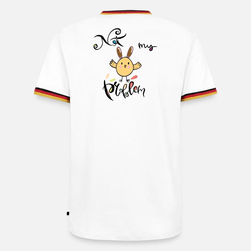 Ostern, not my Problem - Männer Kontrast-T-Shirt - Weiß/Dreifarbig