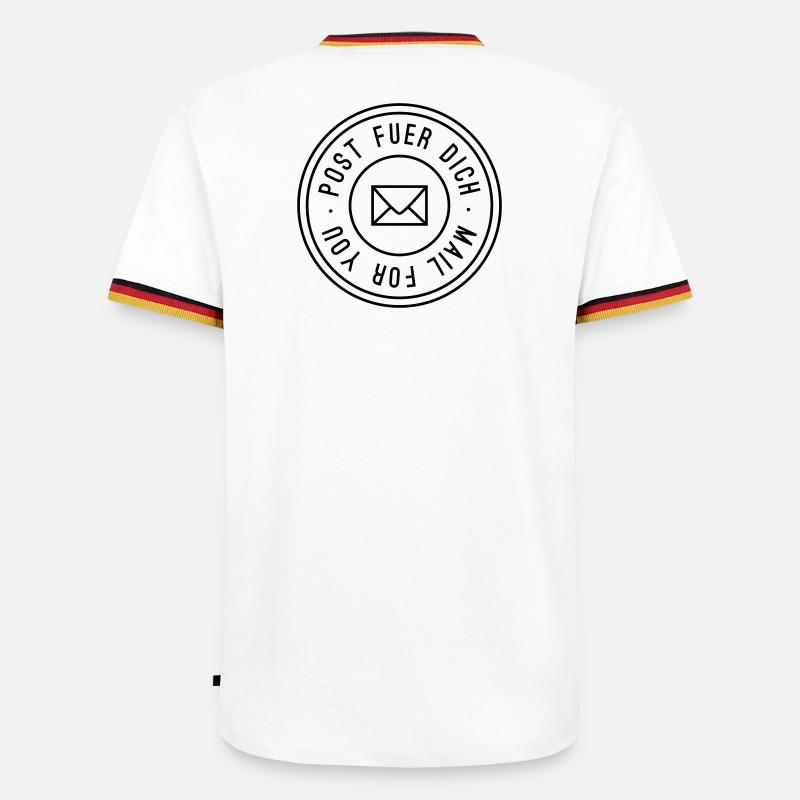 UNE Post for you - Men's Ringer Shirt - white/tricolour
