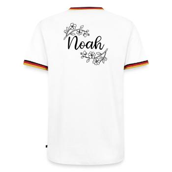 Noah | Name of Name | Vectorgraphic ! - Men's Ringer Shirt - white/tricolour - Back - AI Model Male 185 light (185cm)