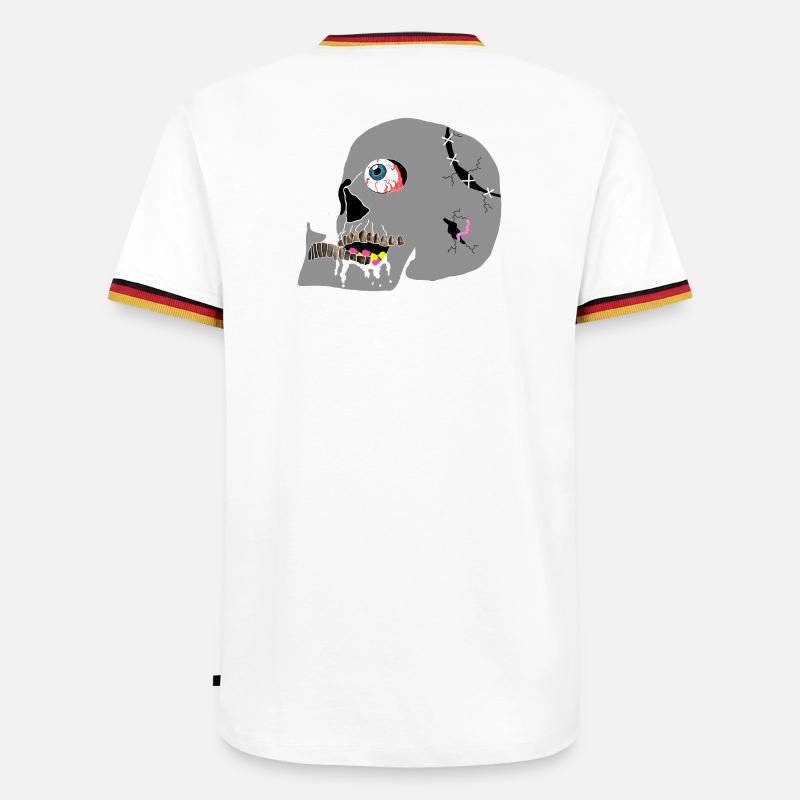 Skull - Men's Ringer Shirt - white/tricolour