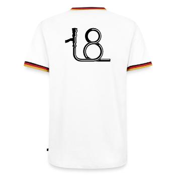 lance_18_b1 - T-shirt contrasté Homme - blanc/tricolore - Dos - AI Model Male 185 light (185cm)