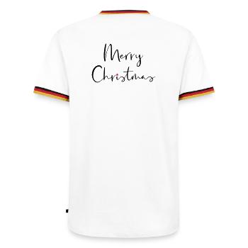 Joyeux Noël cadeau étoile Noël - T-shirt contrasté Homme - blanc/tricolore - Dos - AI Model Male 185 light (185cm)