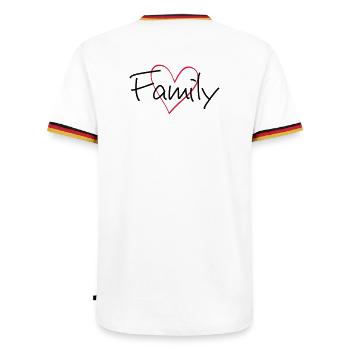 Family Heart Friendship Togetherness Gift - Men's Ringer Shirt - white/tricolour - Back - AI Model Male 185 light (185cm)