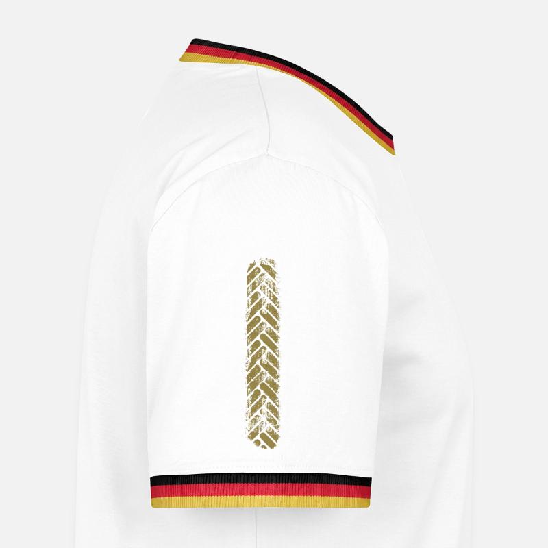 Chevron doré motif chevron vertical T-shirt contrasté Homme